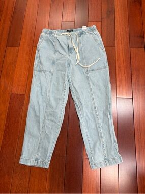 Banana Republic Light Blue Denim Jogger Pants with Drawstring
